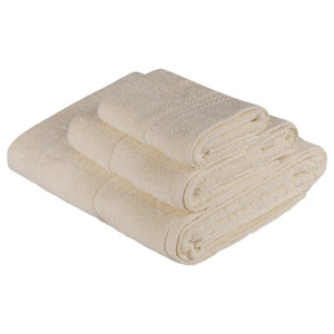 Zestaw trzech ręczników Bainrow kremowy HOMEBOOK