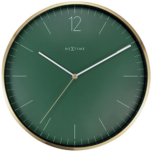Zegar ścienny Essential 34 cm zielono-złoty
