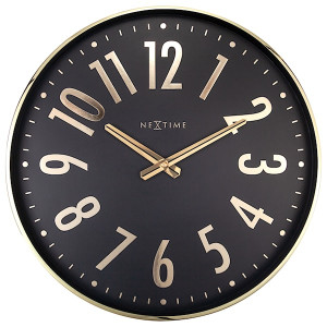 Zegar ścienny Alchemy 40 cm złoto-czarny