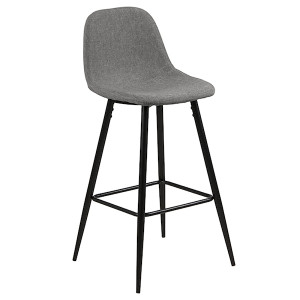 Hoker tapicerowany Zakomo jasnoszara plecionka na czarnej podstawie HOMEBOOK