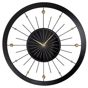 Zegar ścienny Orbit 90 cm czarno-złoty