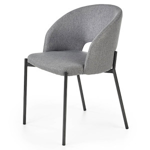 Krzesło tapicerowane Eirina szare HOMEBOOK
