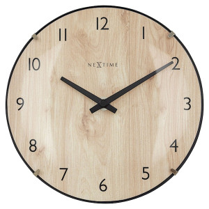 Zegar ścienny Edge Wood 20 cm jasnobrązowy