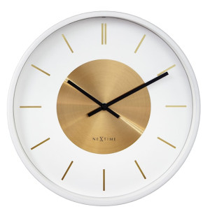 Zegar ścienny Retro 25 cm biało-złoty