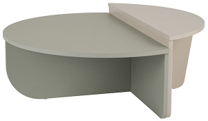 Stolik kawowy Hypnesse o nieregularnym kształcie szałwiowy / jasnobeżowy Wyprzedaż