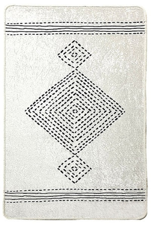 Dywanik łazienkowy Tatiana 120x70 cm antypoślizgowy czarno-biały