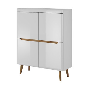 Komoda czterodrzwiowa Livinella biała HOMEBOOK