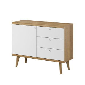 Komoda Scandi jednodrzwiowa z trzema szufladami HOMEBOOK