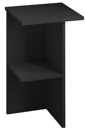 Stolik nocny Drooke 36 cm z półką grafitowy