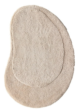 Dywanik łazienkowy Funnces 85x60 cm kremowy Wyprzedaż