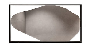 Lustro ścienne Hubertus 140x70 cm w czarnej ramie poziome