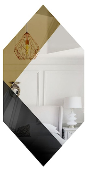 Lustro ścienne Madam 100x50 cm czarno-złote