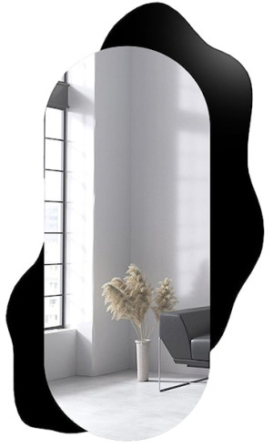 Lustro ścienne Kleks 120x70 cm na czarnej plamie