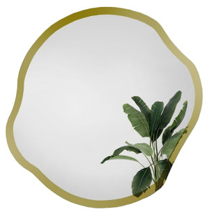 Lustro ścienne Cyrkon 83x80 cm w ramie złoty połysk