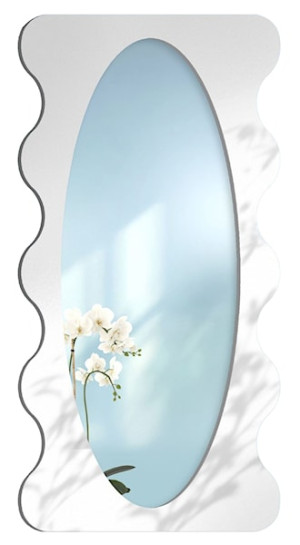 Lustro ścienne Nebula 120x60 cm w białej ramie