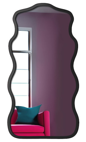 Lustro ścienne Nexus 132x70 cm w czarnej ramie