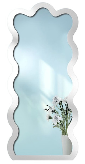 Lustro ścienne Wave 154x70 cm w białej ramie