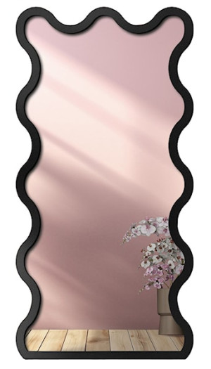 Lustro ścienne Twist 120x60 cm w czarnej ramie