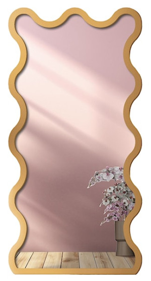 Lustro ścienne Twist 180x90 cm w złotej ramie