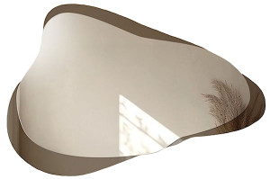 Lustro ścienne Mokka 120x80 cm na brązowej tafli