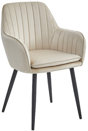 Krzesło tapicerowane Symmer beżowy velvet Wyprzedaż