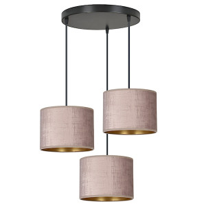 Lampa wisząca Hellid x3 asymetryczna średnica 50 cm różowa HOMEBOOK