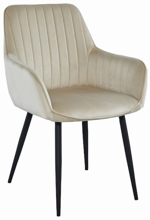 Krzesło tapicerowane Solden beżowy velvet Wyprzedaż