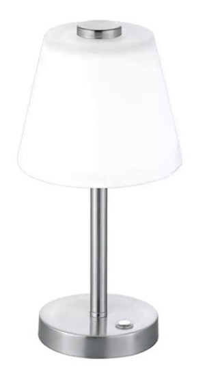 Lampa stołowa Emerald LED biało-srebrna Wyprzedaż