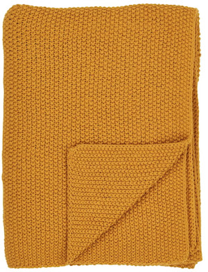 Narzuta na łóżko Santos 130x170 cm bawełniana żółta Wyprzedaż