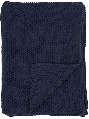 Narzuta na łóżko Santos 130x170 cm bawełniana granatowa Wyprzedaż