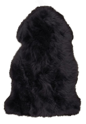 Dywan Mumbria 50x85 cm skóra jagnięca - czarny Wyprzedaż