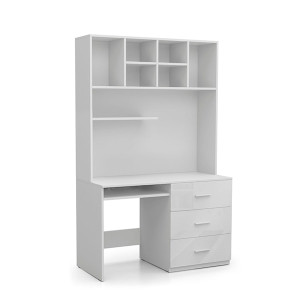 Biurko Melidre 120x60 cm z nadstawką Biały HOMEBOOK