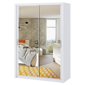 Szafa Rinker 150 cm z lustrem Biały HOMEBOOK