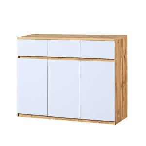 Komoda trzydrzwiowa Dobie niska dąb wotan HOMEBOOK