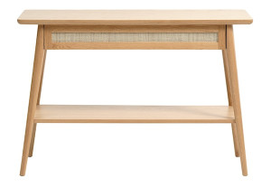 Konsola Visimmy 110x40 cm dąb/plecionka HOMEBOOK