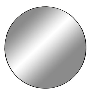 Lustro Magoita z czarną ramą średnica 60 cm Wyprzedaż