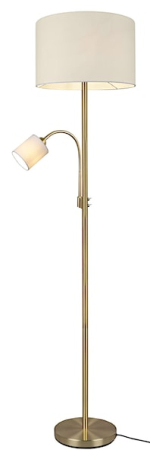 Lampa podłogowa Hotel x2 beżowo-złota Wyprzedaż
