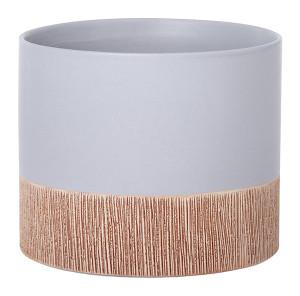 Osłonka na doniczkę Mili 18 cm szara