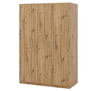 Szafa Rinker trzydrzwiowa 135cm Dąb artisan HOMEBOOK