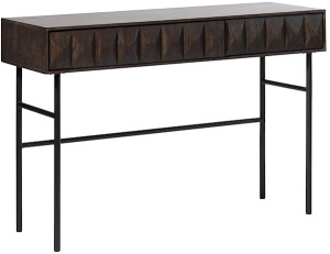 Konsola Chesseo 116,5 cm na metalowych nogach dąb espresso Wyprzedaż