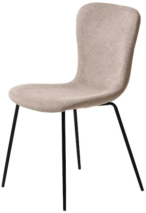 Krzesło tapicerowane Scofes beżowe Wyprzedaż