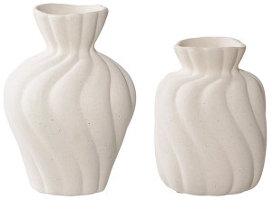 Zestaw 2 wazonów Greteet ceramiczne białe