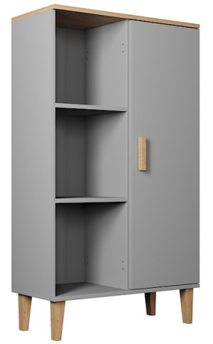 Regał zamykany Sakena szary HOMEBOOK