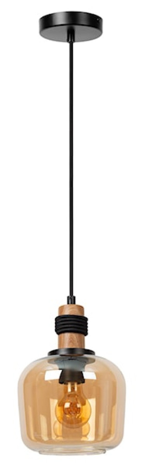Lampa wisząca Ilona 18 cm czarno-brązowa Wyprzedaż