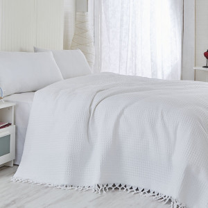 Narzuta Singiel 220x240 cm biała HOMEBOOK