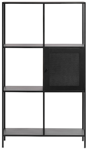 Regał metalowy Maurre 138 cm czarny Wyprzedaż