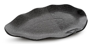 Patera Mandi z glinki ceramicznej 31 cm czarna