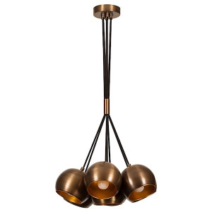 Lampa wisząca Rientaki x5 kule złota HOMEBOOK