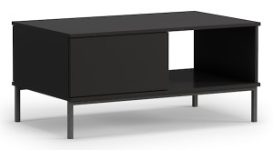 Ława Perila z dwiema szufladami czarna HOMEBOOK