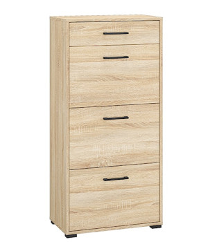 Szafka na buty Mafro z szufladą i trzema schowkami 60 cm Sonoma jasna HOMEBOOK